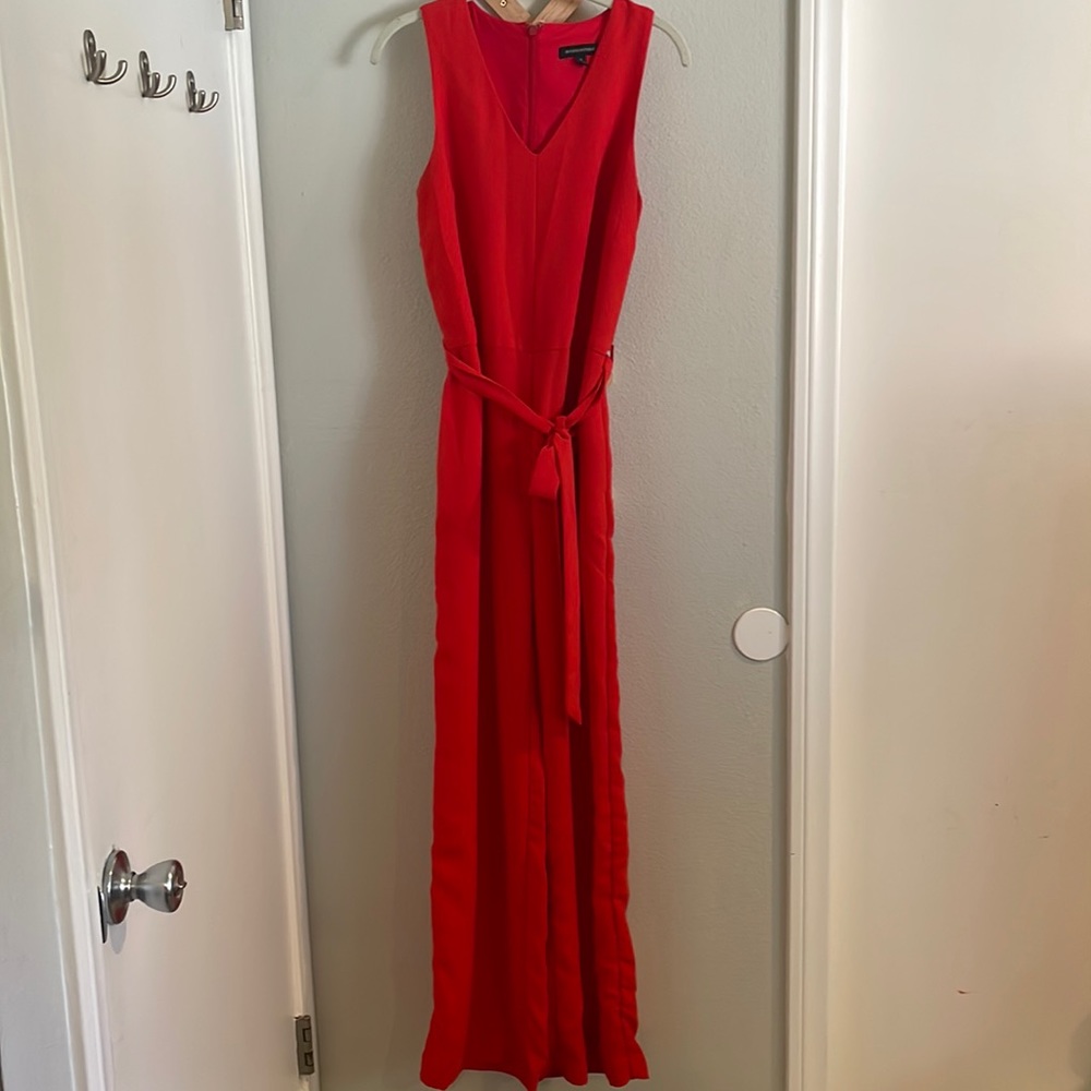 Banana Republic jumpsuit with tie belt v-neck wide leg